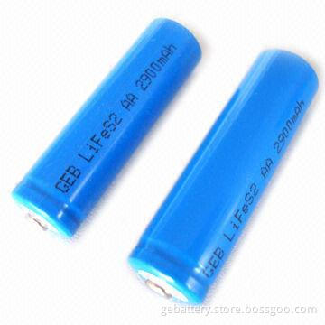 LiFe AA Battery with 2,900mAh High Capacity, Used in DVD and Other Digital Products